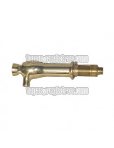 Grifo horizontal para fuente urbana con pulsador temporizado latón