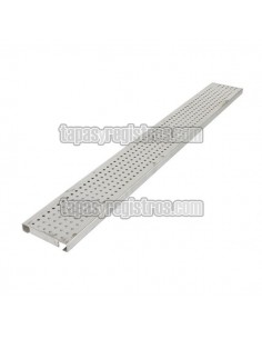 Rejilla de acero inoxidable 125x1000 mm de empotrar perforada