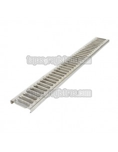 Rejilla de acero inoxidable 125x1000 mm pasarela de empotrar en canal