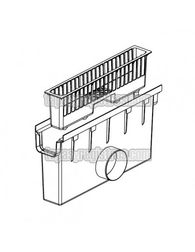 Arqueta sifónica de polipropileno con cestillo y salida de 110 mm Arqueta sifónica de polipropileno con cestillo y salida de 110 mm