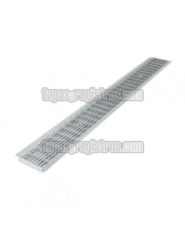 Rejilla electrosoldada galvanizada de 125x1000 mm. Rejilla tramex sobrepuesta huecos de 33x11 mm