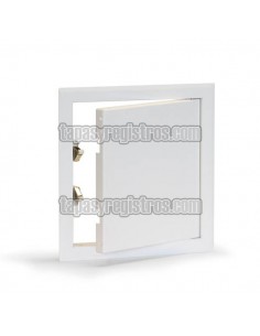 Trampilla de registro metálica lacada en blanco 2
