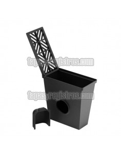 Imbornal sifónico de fundición con reja abatible 535x285x530 mm 2