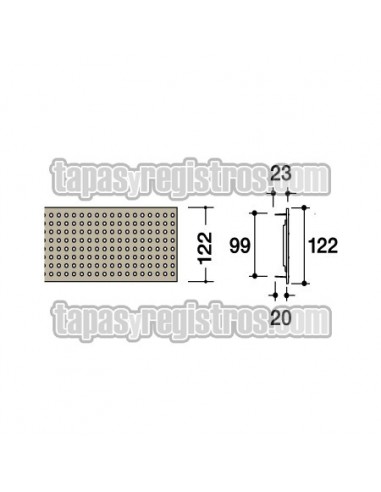 Rejilla de acero inoxidable 125x1000...