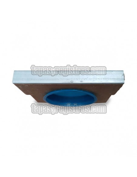 Tapa con salida para canaleta de hormigón polímero estándar C100 Tapa con salida para canaleta de hormigón polímero estándar C100