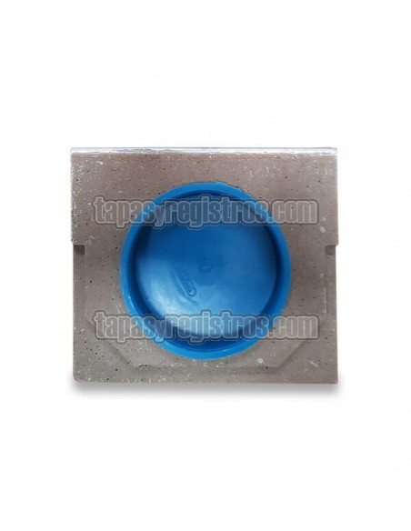 Tapa con salida para canaleta de hormigón polímero estándar C100 Tapa con salida para canaleta de hormigón polímero estándar C100