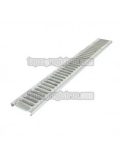 Rejilla de acero galvanizado 125x1000 mm de empotrar pasarela