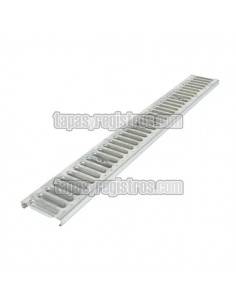 Rejilla de acero galvanizado 125x1000 mm de empotrar pasarela