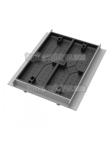 Tapa rellenable de fundición dúctil para telecomunicaciones 802x600 mm B-125