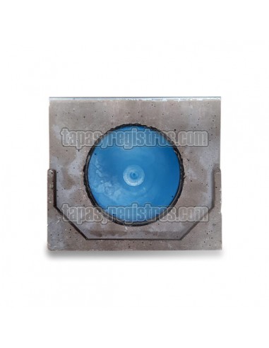 Tapa con salida para canaleta de hormigón polímero estándar C100 Tapa con salida para canaleta de hormigón polímero estándar C100