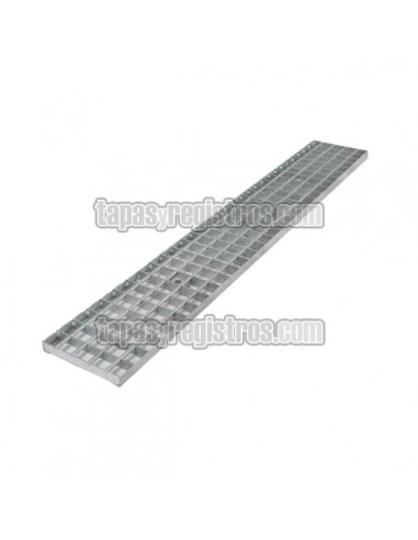 Rejilla de acero galvanizado 125x1000 mm de empotrar entramada 33x33 mm