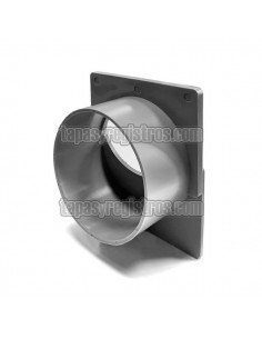 Tapa de PVC con tubo de salida de 110 mm para canaleta de hormigón polímero de 125x1000 mm
