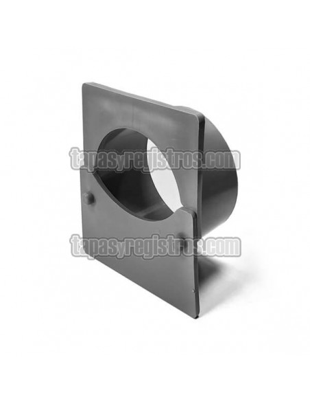 Tapa de PVC con tubo de salida de 110 mm para canaleta de hormigón polímero de 125x1000 mm Tapa de PVC con tubo de salida de 110 mm para canaleta de hormigón polímero de 125x1000 mm