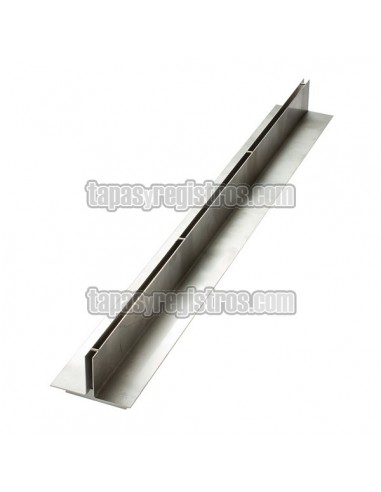 Rejilla ranurada oculta de 125x1000 mm en acero galvanizado