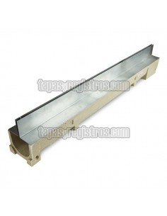 Rejilla ranurada oculta de 125x1000 mm en acero galvanizado 2