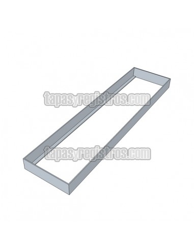 Registro para rejilla ranurada oculta de 125x500 mm en acero galvanizado