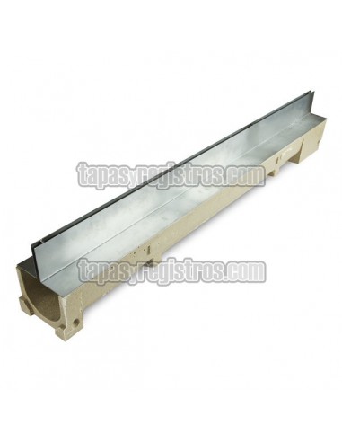 Rejilla ranurada oculta de 125x1000 mm en acero inoxidable