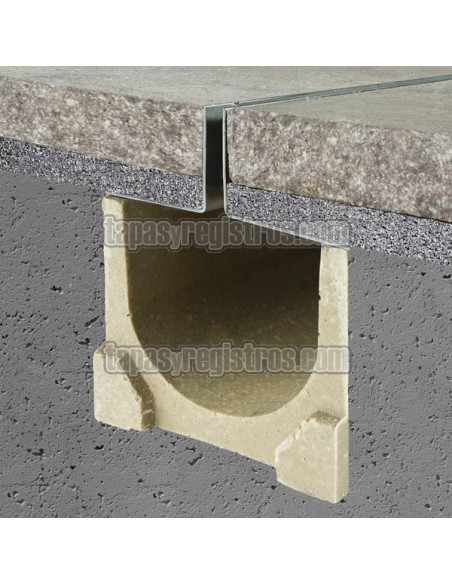 Rejilla ranurada oculta de 125x1000 mm en acero inoxidable