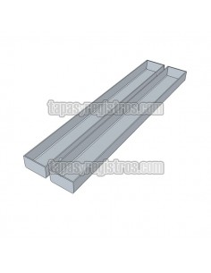 Registro para rejilla ranurada oculta de 125x500 mm en acero galvanizado 2