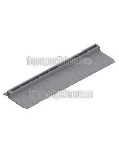 Rejilla ranurada oculta de 136x506 mm en plástico color gris 2