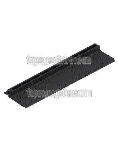 Rejilla ranurada oculta de 136x506 mm en plástico color negro Rejilla ranurada oculta de 136x506 mm en plástico color negro