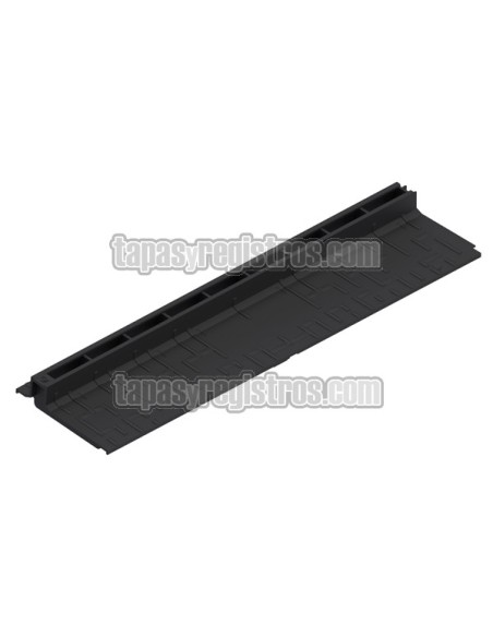 Rejilla ranurada oculta de 136x506 mm en plástico color negro Rejilla ranurada oculta de 136x506 mm en plástico color negro