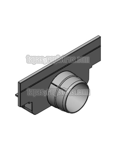 Tapa H60 con salida D50 para canaleta de polipropileno BASE DN100