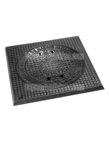 Tapas de arquetas en fundición dúctil 785x785 B-125 Ø 625 mm H 40 mm - Ayuntamiento de Madrid