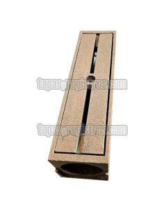 Registro canaleta ranurada de hormigón polímero de 145x500 mm 2