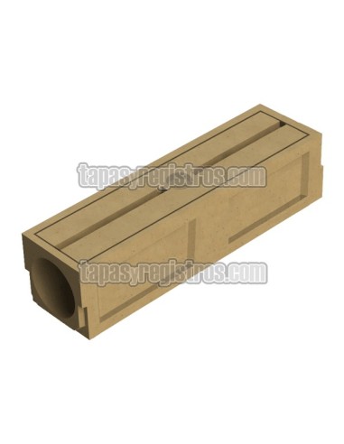 Registro canaleta ranurada de hormigón polímero de 145x500 mm