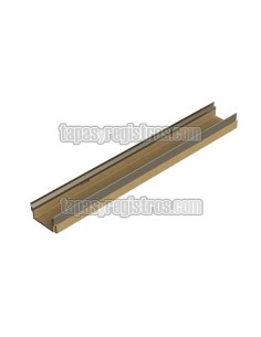 Canaleta de hormigón polímero de 130x1000 mm con perfil zincado. Altura 160 mm 2