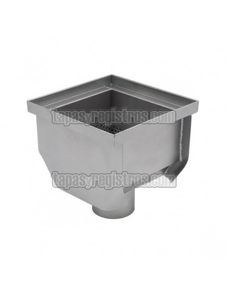 Sumidero de acero inoxidable industrial sifónico de salida vertical con cestillo