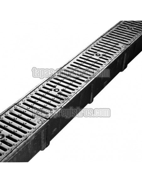 Conjunto canal y rejilla de fundición 139x755 mm - Clase D400