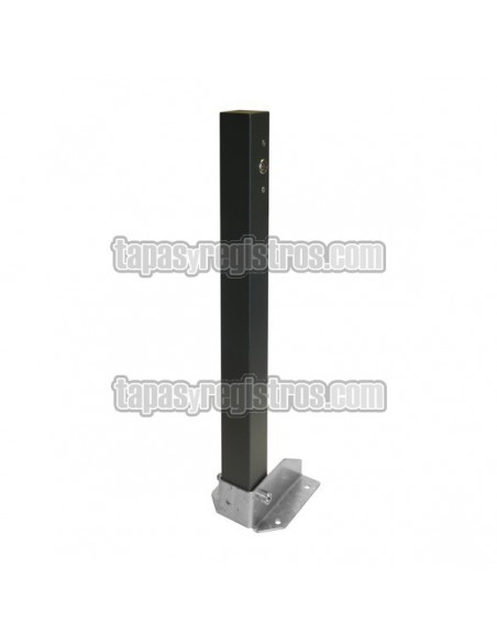 Pilona abatible metálica con cierre seguridad