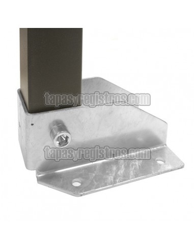 Pilona abatible metálica con cierre...