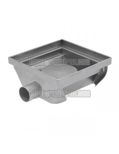 Sumidero sifónico industrial inoxidable de salida horizontal sin cesta