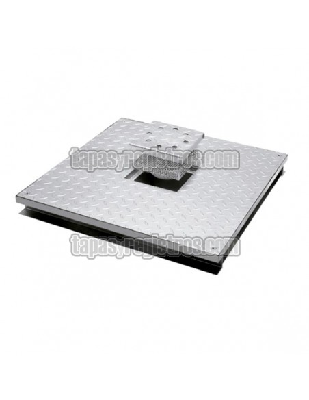 Tapa estanca en acero inoxidable antideslizante con sumidero - Reforzada Tapa estanca en acero inoxidable antideslizante con sumidero - Reforzada