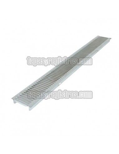 Rejilla galvanizada 125x1000 mm sobrepuesta modelo pasarela antitacón