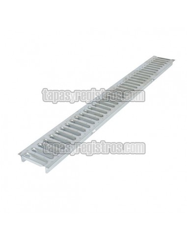 Rejilla galvanizada 125x1000 mm sobrepuesta modelo pasarela clip