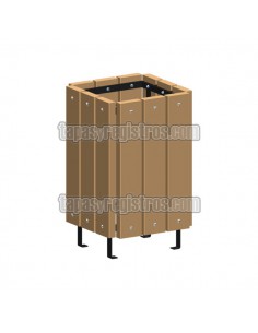 Papelera modelo Canada en madera pino tratada en autoclave 2