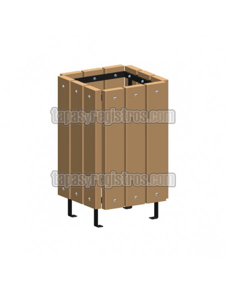 Papelera modelo Canada en madera tropical tratada