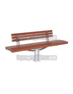 Mobiliario urbano bancos de acero galvanizado y madera modelo DIANA