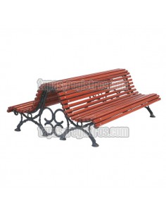 banco de fundición dúctil y madera modelo ROMANTICO DOBLE