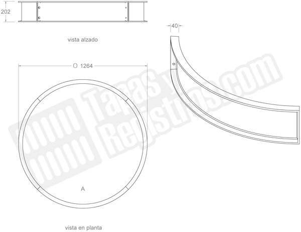 Alcorques para árboles en acero cortén E-TEIXIDO CURVO