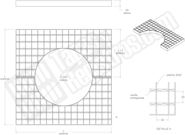 Alcorques para árboles en fundición RELIGA Ø297