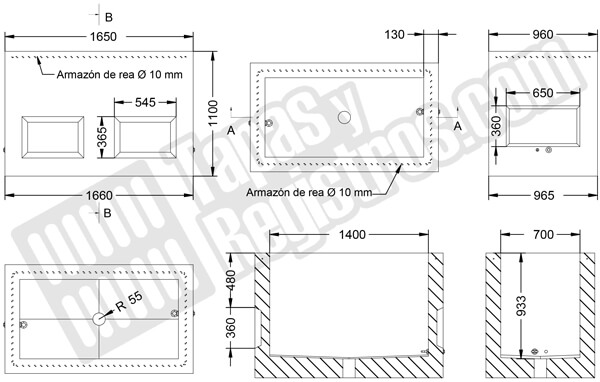 Arqueta prefabricada en hormigón H200 para telecomunicaciones Tipo 3C