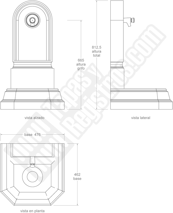 Fuente de fundición dúctil modelo PORTAL