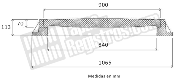 Tapas para arquetas en composite D-400 Ø 900 mm H 70 mm